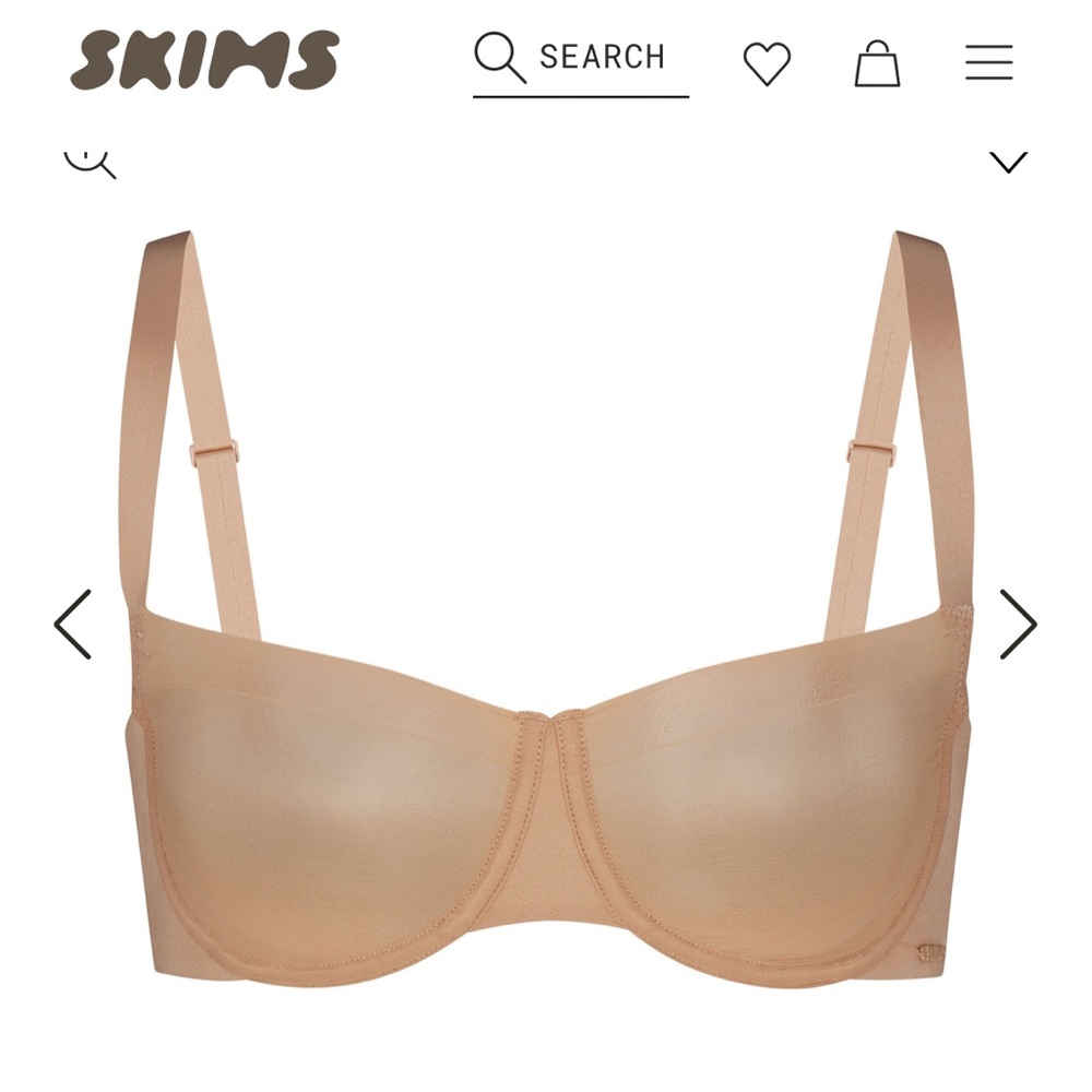 SKIMS UNLINED BALCONETTE BRA | 34DD in Clay